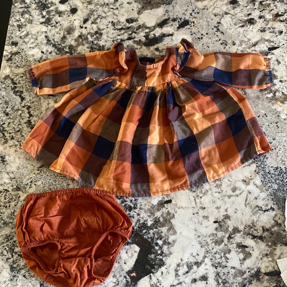 Childrens Place 0-3 Baby Girl Plaid Dress